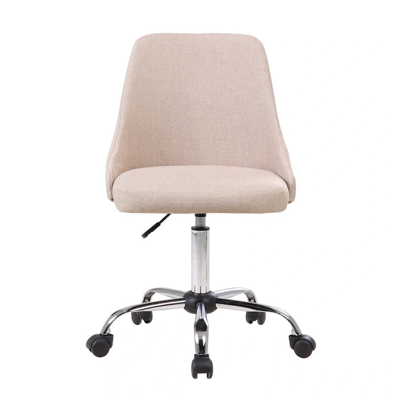 Fabric Upholstered Office Chair with Chrome Base