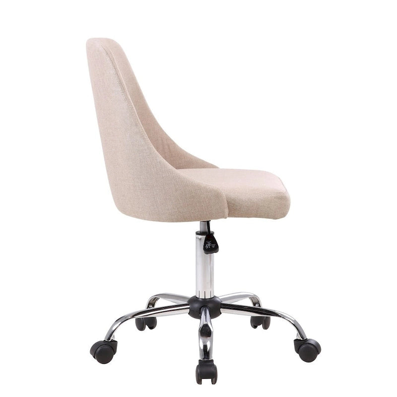 Fabric Upholstered Office Chair with Chrome Base