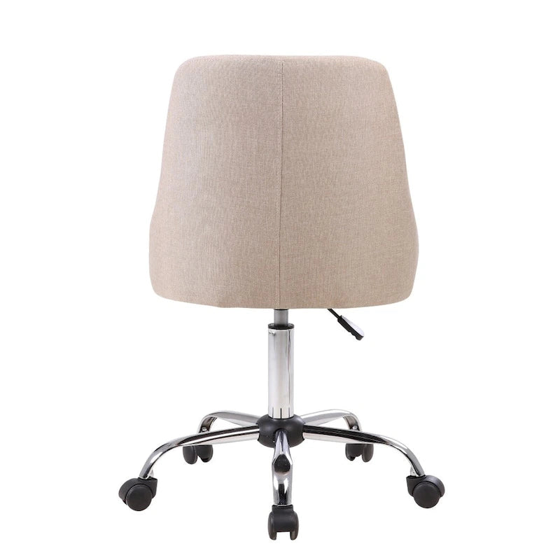 Fabric Upholstered Office Chair with Chrome Base