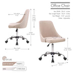 Fabric Upholstered Office Chair with Chrome Base