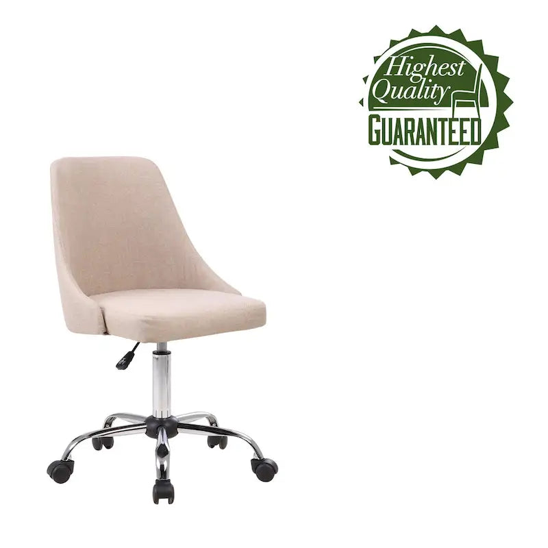 Fabric Upholstered Office Chair with Chrome Base