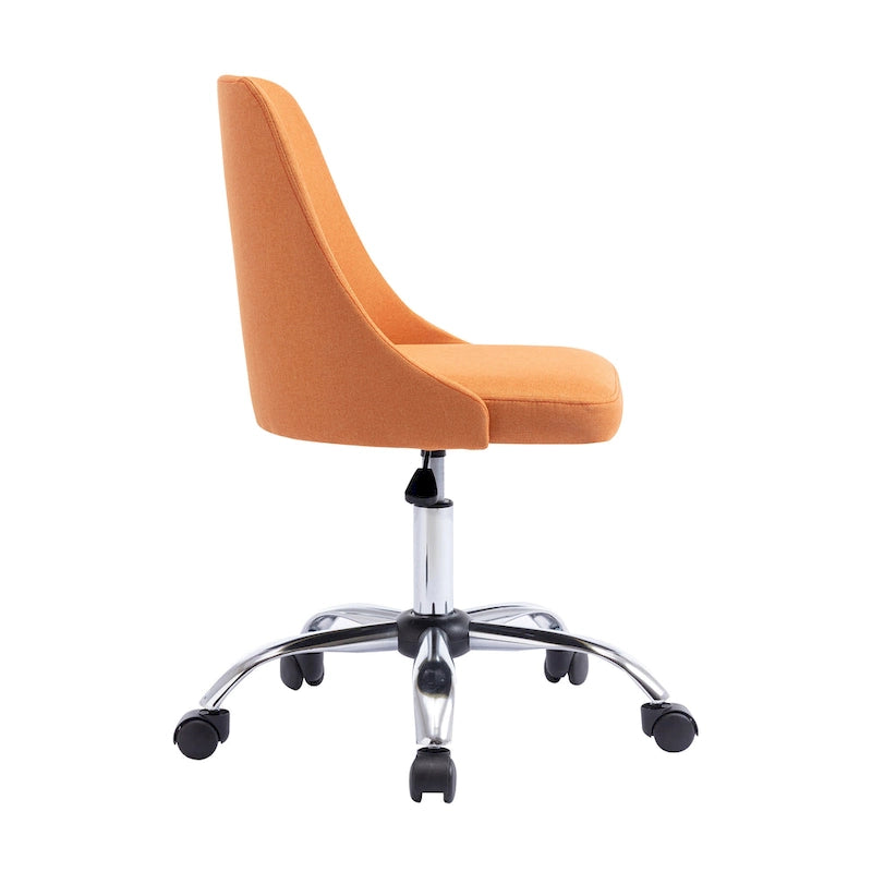Fabric Upholstered Office Chair with Chrome Base