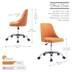 Fabric Upholstered Office Chair with Chrome Base