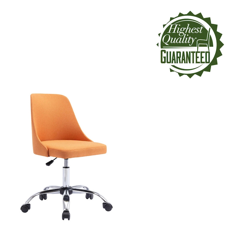 Fabric Upholstered Office Chair with Chrome Base