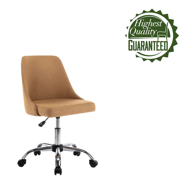 Fabric Upholstered Office Chair with Chrome Base