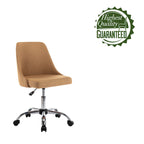 Fabric Upholstered Office Chair with Chrome Base