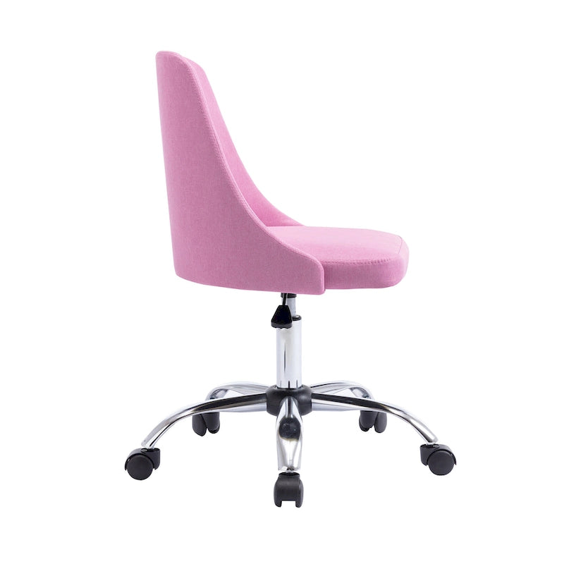 Fabric Upholstered Office Chair with Chrome Base