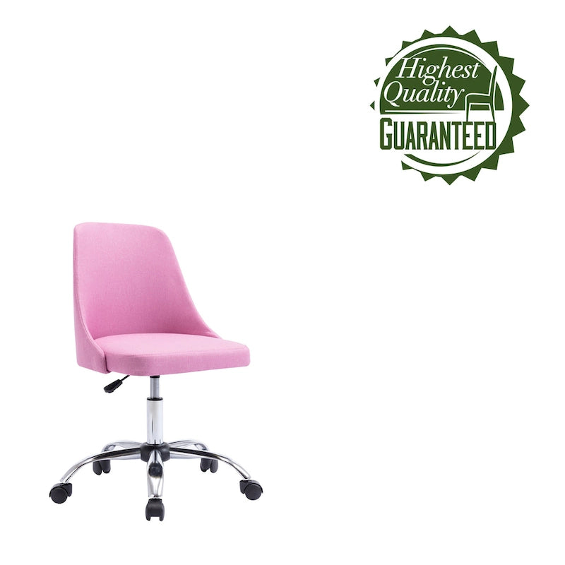 Fabric Upholstered Office Chair with Chrome Base