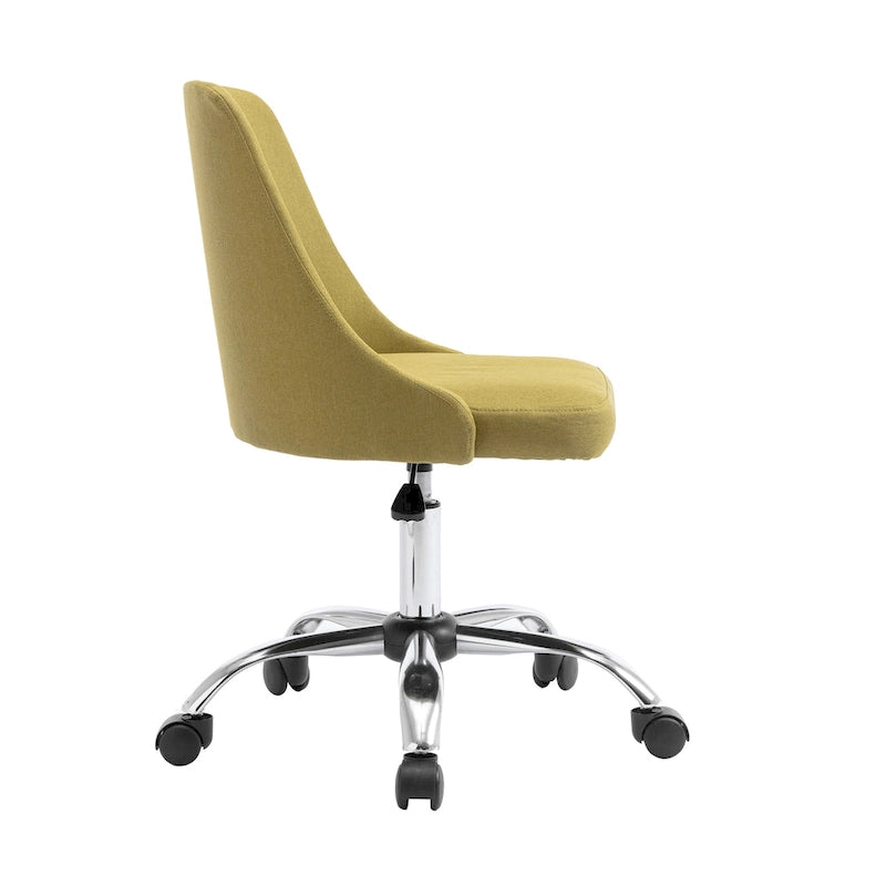 Fabric Upholstered Office Chair with Chrome Base