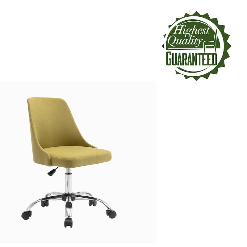 Fabric Upholstered Office Chair with Chrome Base