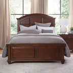 Rustic Cherry Arched Panel Bed