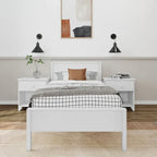 Twin-Size Bed with Panel Headboard