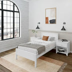 Twin-Size Bed with Panel Headboard
