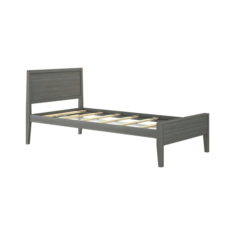 Twin-Size Bed with Panel Headboard