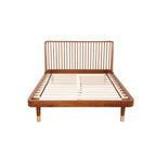 Belham Wood Platform Bed in Dark Walnut (Brown)