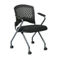 Folding Chair with Ventilated Plastic Wrap Around Back 2-Pack