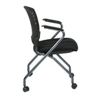 Folding Chair with Ventilated Plastic Wrap Around Back 2-Pack