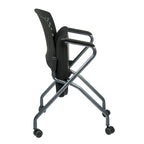 Folding Chair with Ventilated Plastic Wrap Around Back 2-Pack