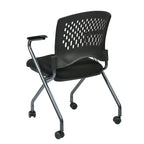Folding Chair with Ventilated Plastic Wrap Around Back 2-Pack