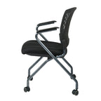 Folding Chair with Ventilated Plastic Wrap Around Back 2-Pack