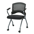 Folding Chair with Ventilated Plastic Wrap Around Back 2-Pack