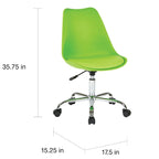 Emerson Pneumatic Chrome Base Office Chair