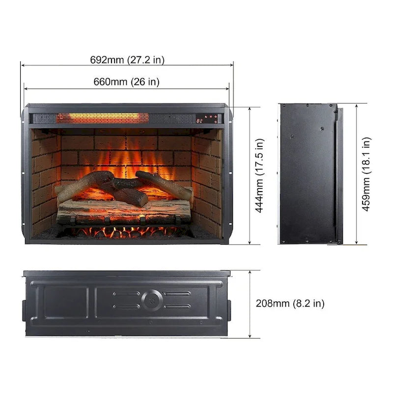 60 In. TV Stand for TVs up to 70 In. with Electric Fireplace