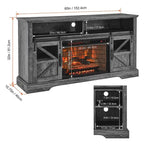 60 In. TV Stand for TVs up to 70 In. with Electric Fireplace
