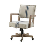 Taresa Modern Mid-Back Swivel Height Adjustable Task Chair with Nailhead Trim