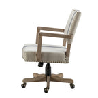 Taresa Modern Mid-Back Swivel Height Adjustable Task Chair with Nailhead Trim