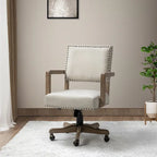 Taresa Modern Mid-Back Swivel Height Adjustable Task Chair with Nailhead Trim