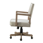 Taresa Modern Mid-Back Swivel Height Adjustable Task Chair with Nailhead Trim