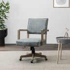 Taresa Modern Mid-Back Swivel Height Adjustable Task Chair with Nailhead Trim