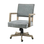 Taresa Modern Mid-Back Swivel Height Adjustable Task Chair with Nailhead Trim