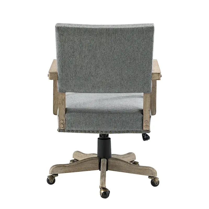 Taresa Modern Mid-Back Swivel Height Adjustable Task Chair with Nailhead Trim