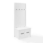 Hall Tree with Bench and Shoe Storage, 19 x 30 x 70.25 Inches