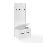 Hall Tree with Bench and Shoe Storage, 19 x 30 x 70.25 Inches
