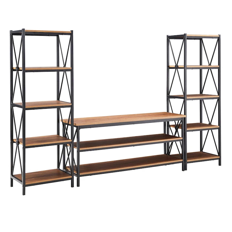 62-Inch Metal Etagere TV Stand for TVs up to 70 Inches