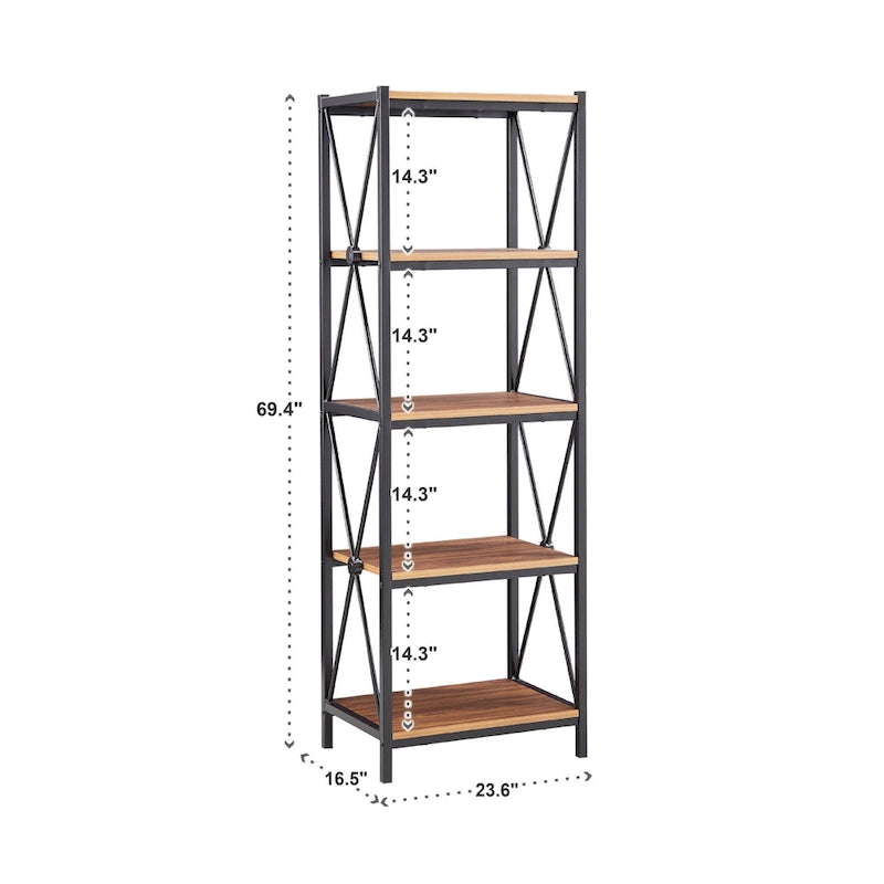 62-Inch Metal Etagere TV Stand for TVs up to 70 Inches