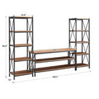62-Inch Metal Etagere TV Stand for TVs up to 70 Inches