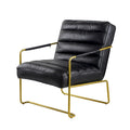 30-inch Black Chair with Gold Frame
