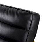 30-inch Black Chair with Gold Frame