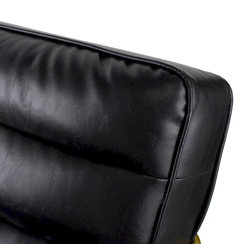 30-inch Black Chair with Gold Frame
