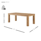 Bedford 75-inch Rectangular Dining Table Square Legs