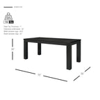 Bedford 75-inch Rectangular Dining Table Square Legs