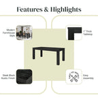 Bedford 75-inch Rectangular Dining Table Square Legs