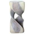Wood Double Twist Stool Table 14 in Sq X 30 in H Grey Oil - 14 X 14 X 30