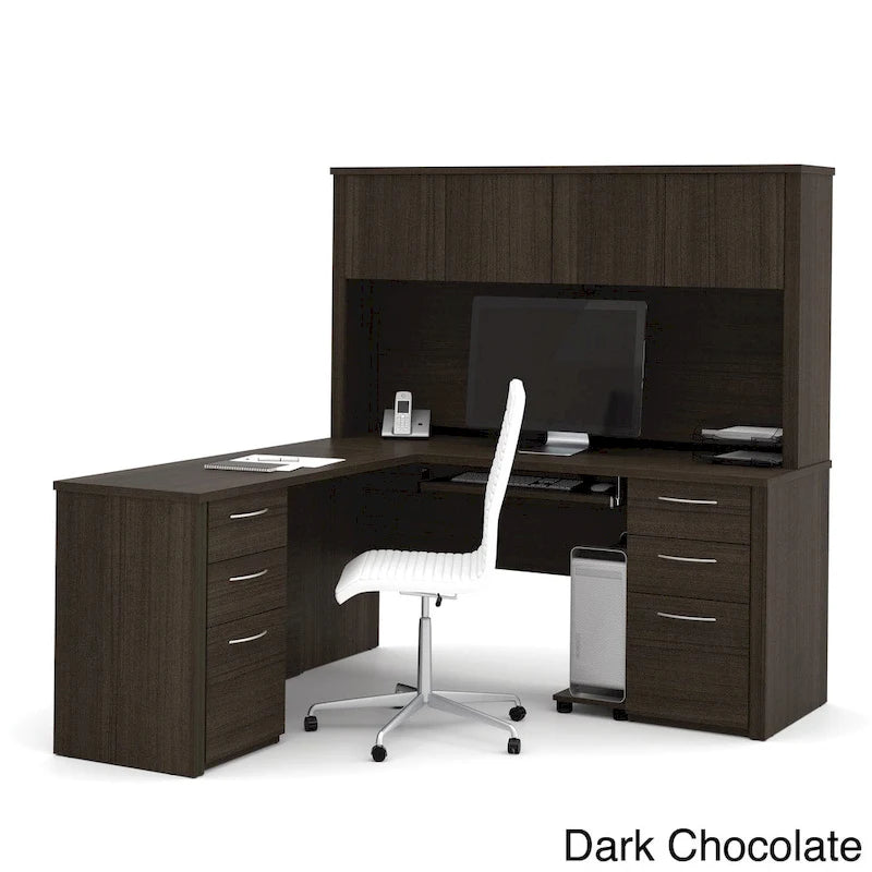 6-drawer L-Shaped Workstation Desk Kit