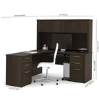 6-drawer L-Shaped Workstation Desk Kit