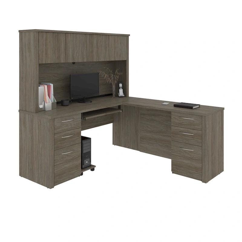6-drawer L-Shaped Workstation Desk Kit